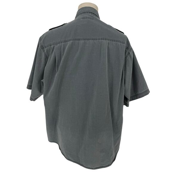 Vintage 1990s Men's Casual Shirt Short Sleeve Button Front - Picture 3 of 8